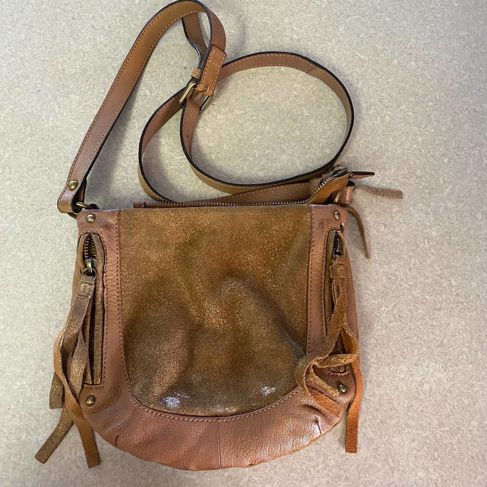 Tano Metallic Leather Coastal Cowgirl Western Preppy Small Crossbody